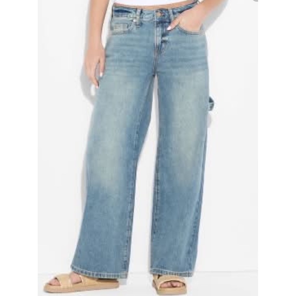 Wild Fable Low-Rise Baggy Jeans Women 00 Blue New With Tags